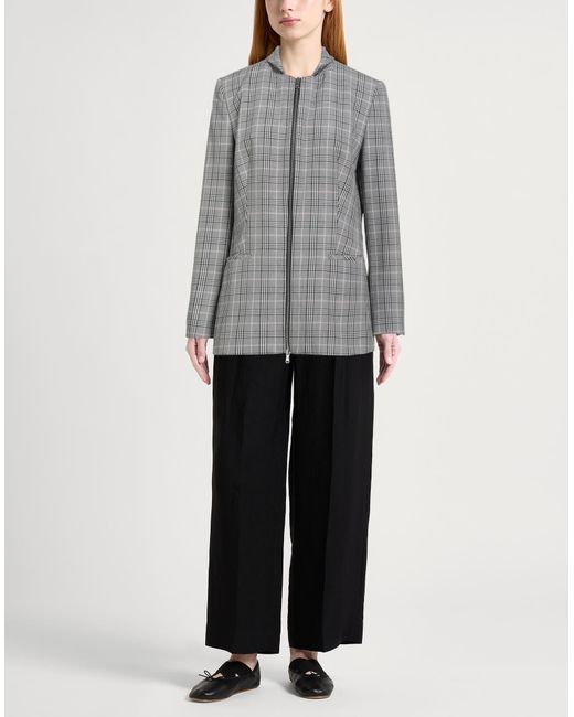 HUGO Gray Jacket Polyester, Viscose, Elastane