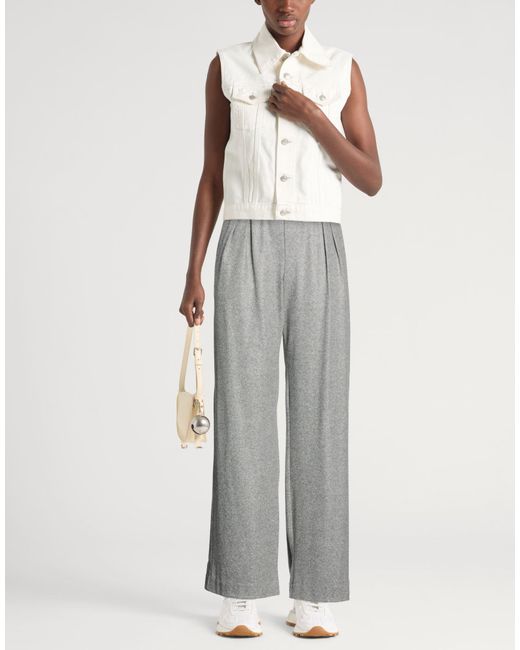 Pinko Gray Pants Polyester, Wool, Elastane