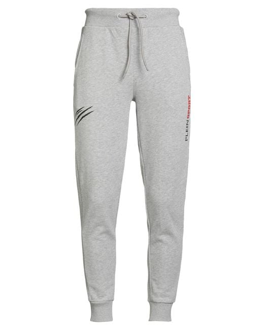Philipp Plein Gray Light Pants Cotton, Viscose for men
