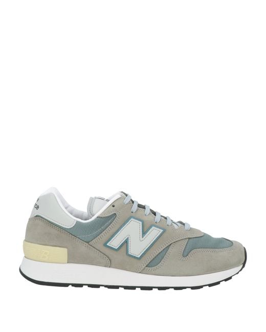 New Balance White 1300 Light Sneakers Leather, Textile Fibers for men