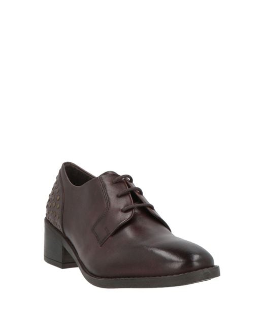 CafeNoir Brown Lace-Up Shoes