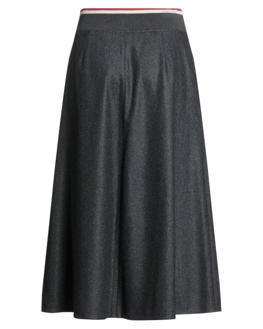 Brunello Cucinelli Gray Midi Skirt