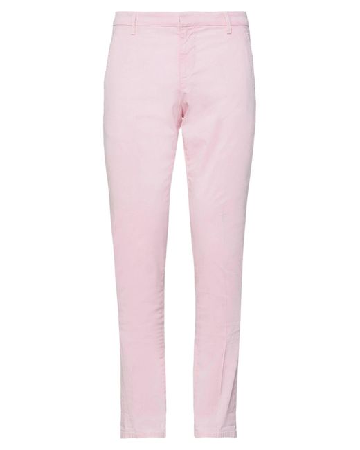 Dondup Pink Light Pants Cotton, Elastane for men