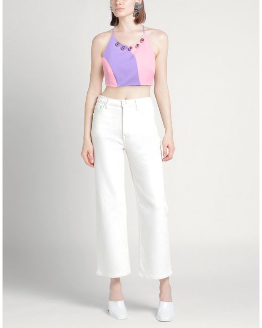 MATILDE COUTURE Purple Top Polyester, Elastane
