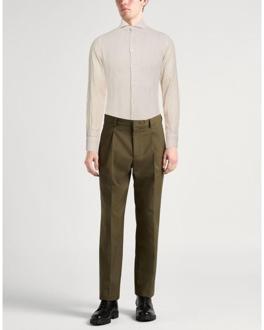 Fedeli White Shirt Linen for men