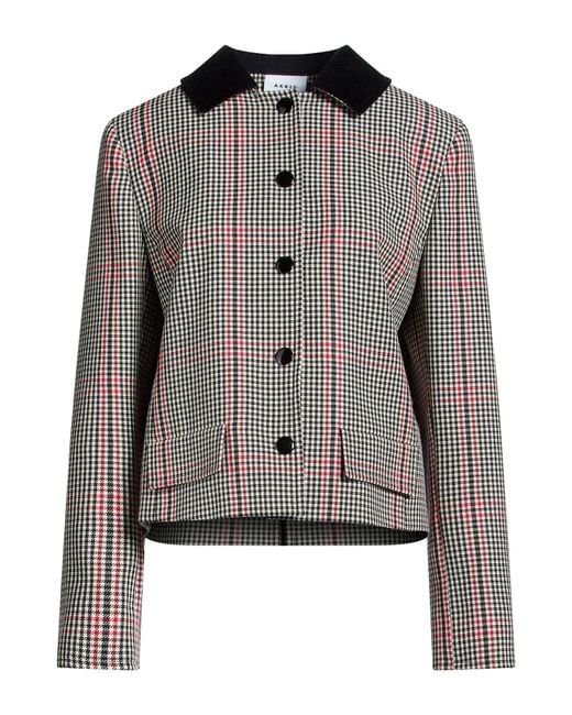Akris Gray Punto Jacket Virgin Wool, Cotton