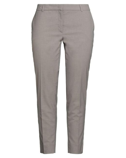 Peserico Gray Pants Polyester, Viscose, Elastane