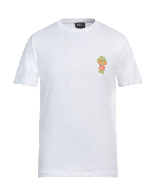 T-shirt di A.P.C. in White da Uomo