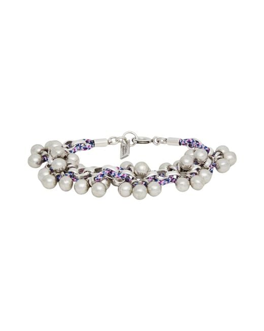 Isabel Marant White Bracelet Brass, Zamak, Polyester