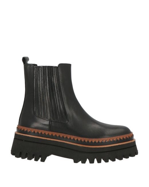 Elvio Zanon Black Ankle Boots