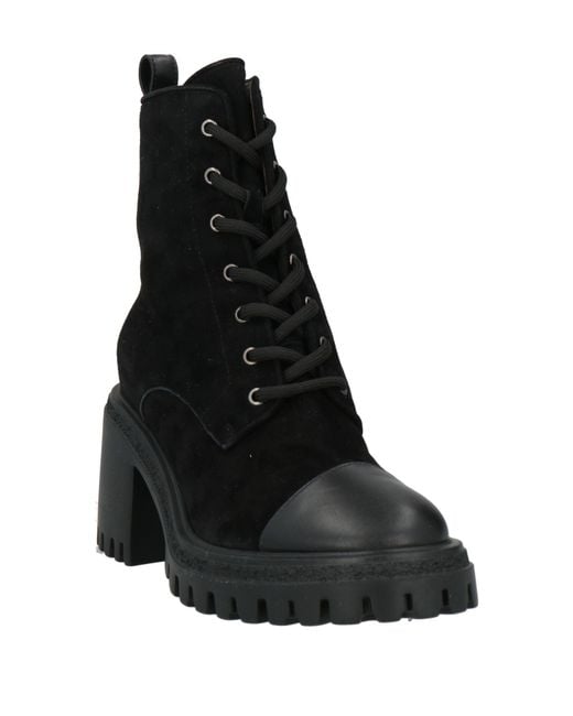 KARIDA Black Ankle Boots Leather