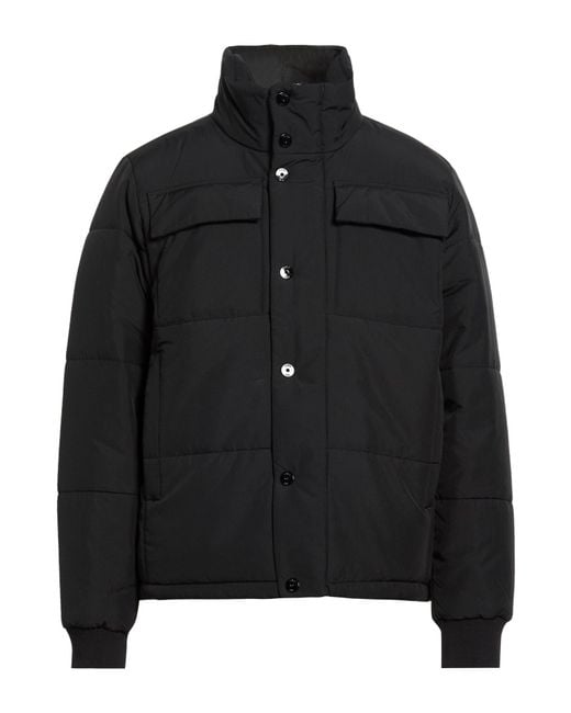 G-Star Black Puffer Recycled Polyester, Cotton, Polyester, Elastane for men