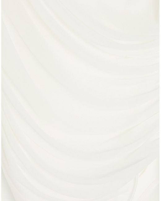 Mugler White Bodysuit Polyamide, Elastane