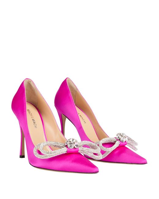 Mach & Mach Pink Fuchsia Pumps Textile Fibers