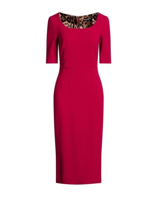 Dolce & Gabbana Red Midi Dresses