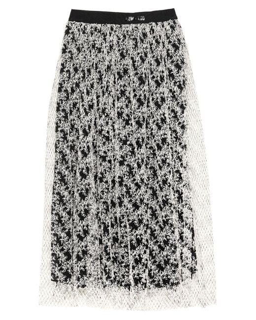 Ermanno Scervino White Midi Skirt Polyester, Polyamide, Elastane