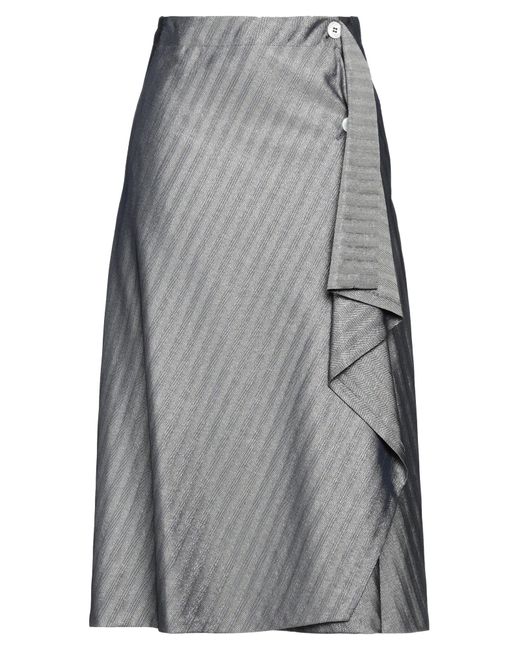 Golden Goose Deluxe Brand Gray Midi Skirt