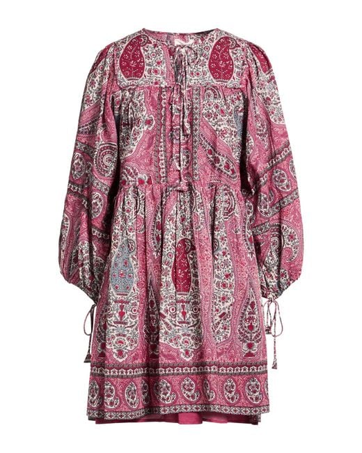 Antik Batik Pink Garnet Mini Dress Cotton