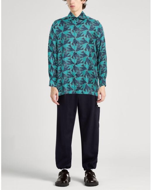 BOTTER Blue Shirt Silk for men