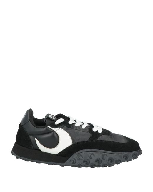 MARINE SERRE Black Sneakers Leather, Textile Fibers