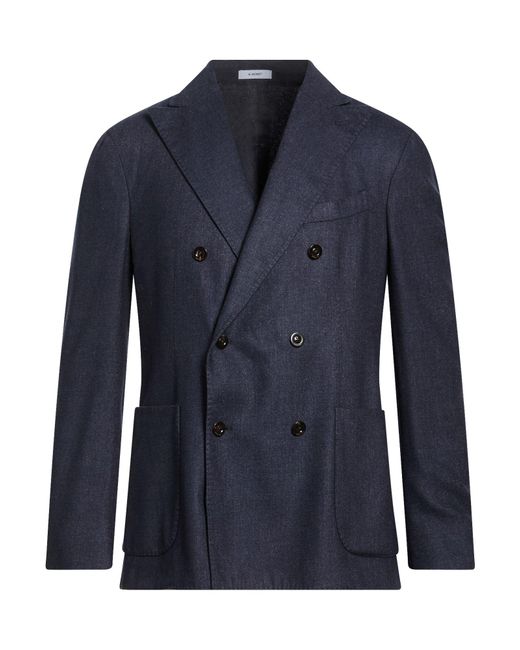 Boglioli Blue Blazer Wool, Polyester for men