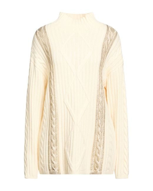 Diana Gallesi Natural Turtleneck Polyamide, Wool, Acrylic