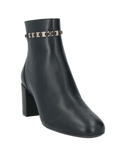Ferragamo Black Ghila Ankle Boots Calfskin