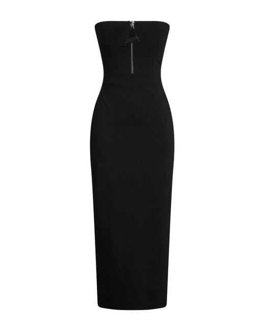 The Attico Midi Dress Viscose, Polyamide, Elastane in Black