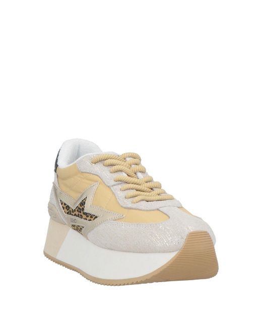 Liu Jo Natural Sneakers Leather, Textile Fibers