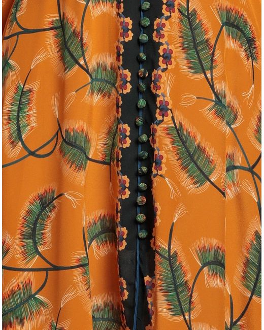 Saloni Orange Midi Dress