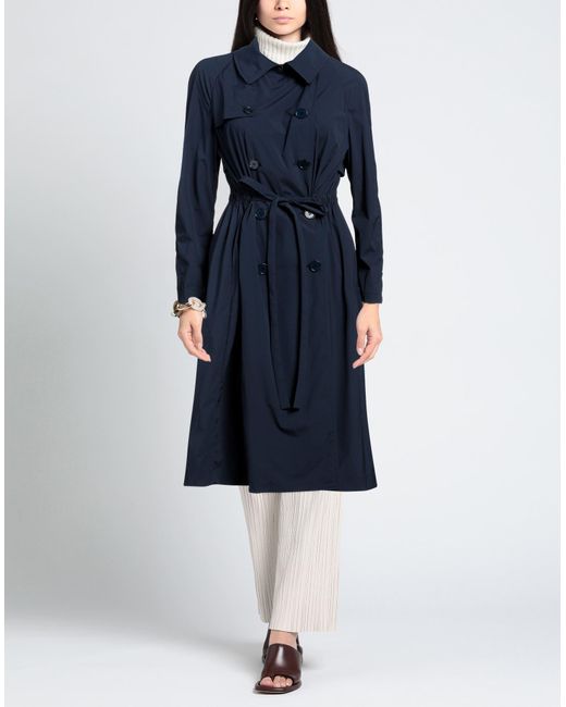 Aspesi Blue Overcoat & Trench Coat