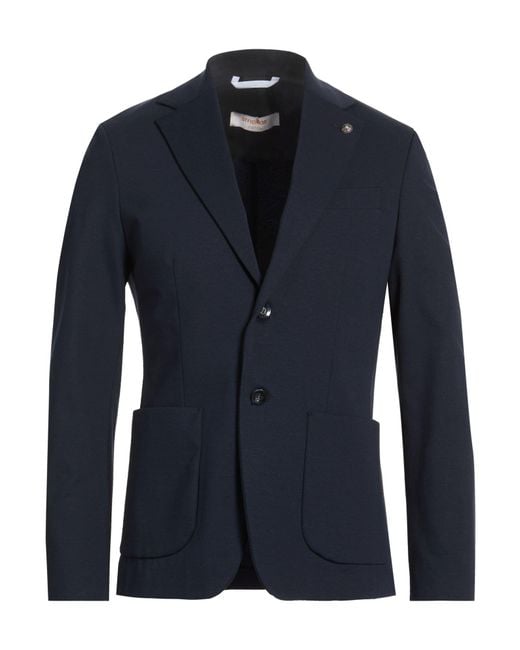 Officina 36 Blue Officina Blazer Cotton, Polyester, Elastane for men