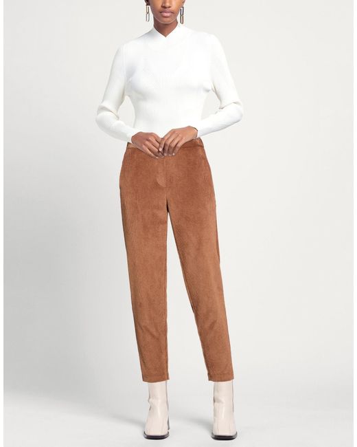 ALESSIA SANTI Brown Pants Polyester, Polyamide, Elastane