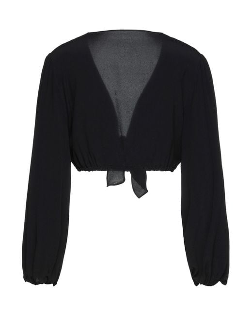 Jucca Black Wrap Cardigans Acetate, Silk