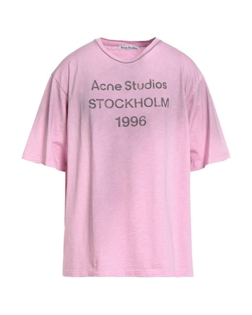 Acne Pink T-Shirt for men