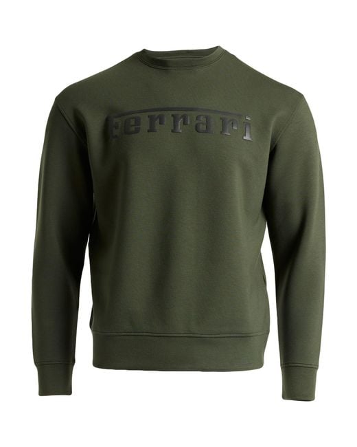 Ferrari Green Sweatshirt Viscose, Polyurethane, Elastane for men