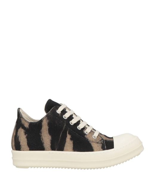 Rick Owens Black Sneakers Textile Fibers, Synthetisches Material
