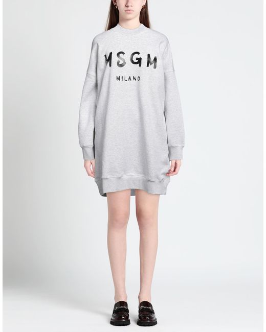 MSGM Gray Short Dress