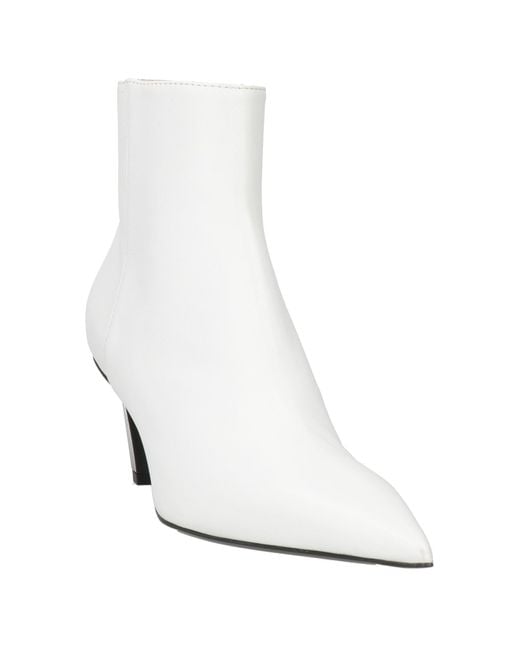 Agl Attilio Giusti Leombruni White Ankle Boots Leather