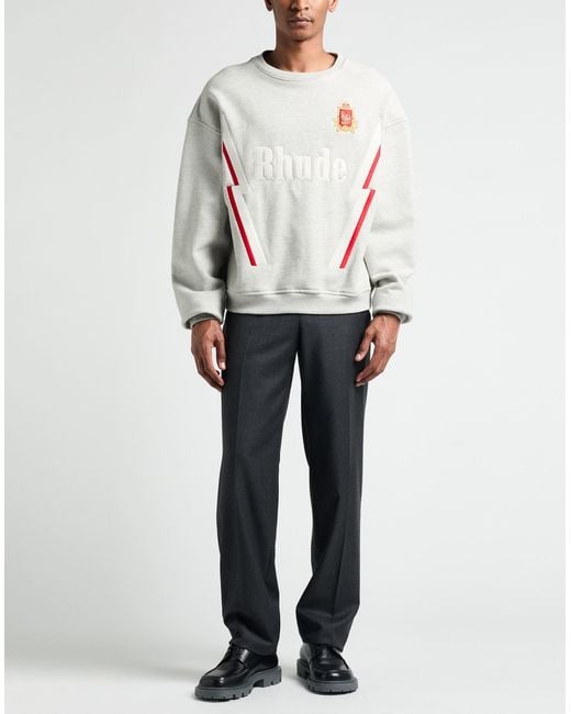 Rhude Gray Sweatshirt Cotton for men