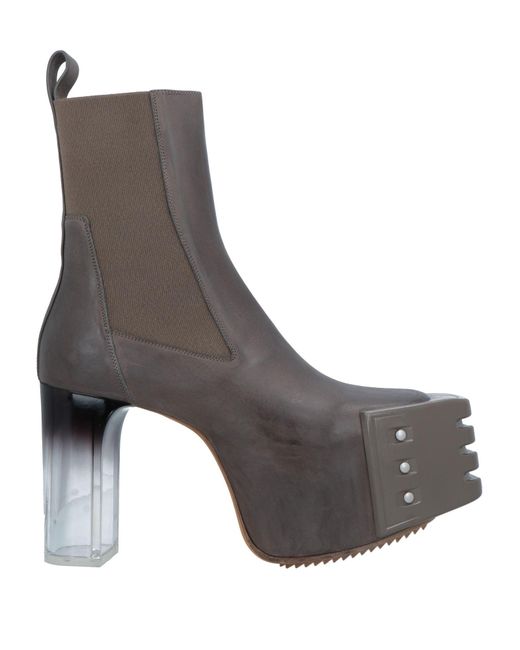 Rick Owens Gray Ankle Boots for men