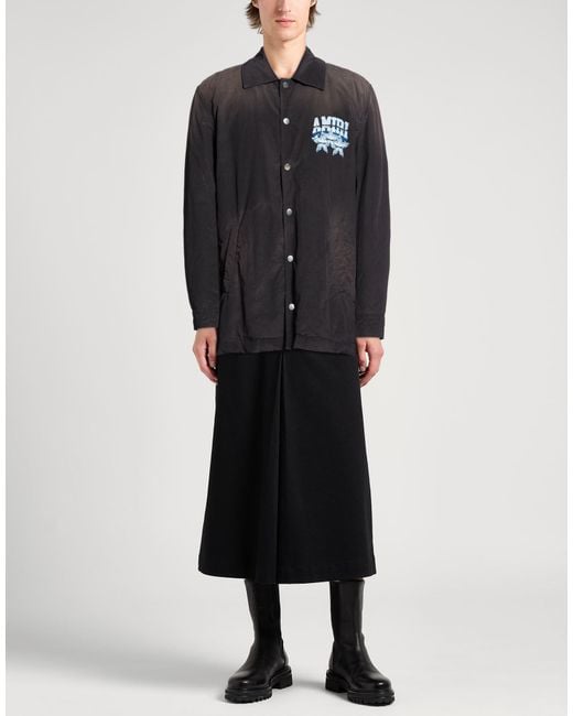 Amiri Black Charcoal Shirt Polyamide, Cotton for men