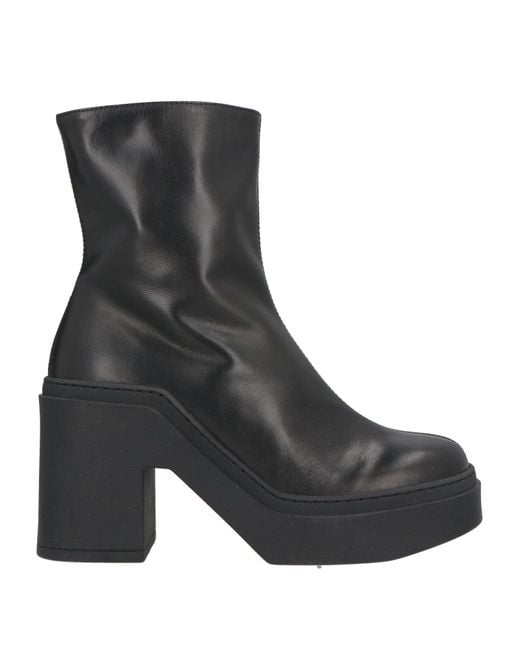 POESIE VENEZIANE Black Ankle Boots Leather