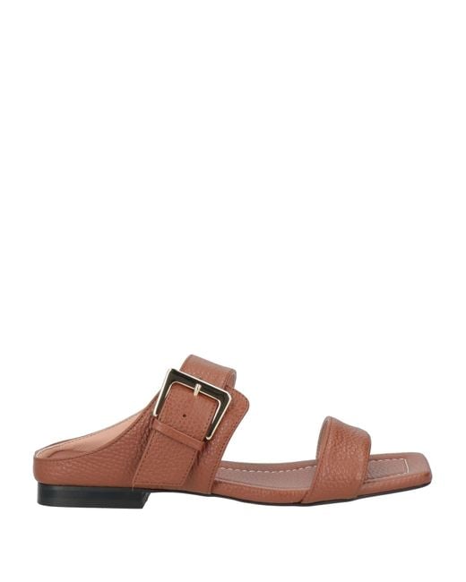 Pollini Brown Sandals Calfskin