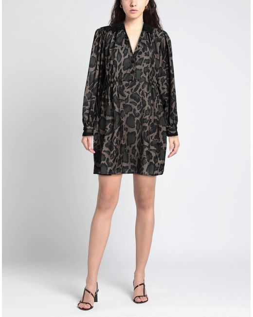 Replay Black Mini Dress Polyester