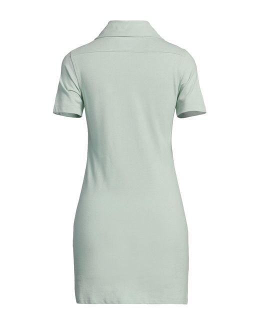 Palm Angels Green Mini Dress Cotton, Polyester