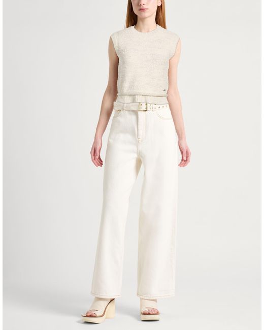 Genny White Ivory Sweater Wool, Polyamide, Polyester, Viscose
