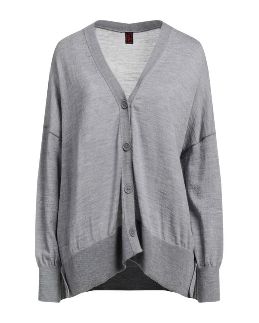 Stefanel Wool Cardigan in Grey (Gray) | Lyst