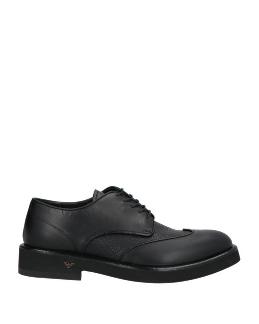 Stringate di Emporio Armani in Black da Uomo