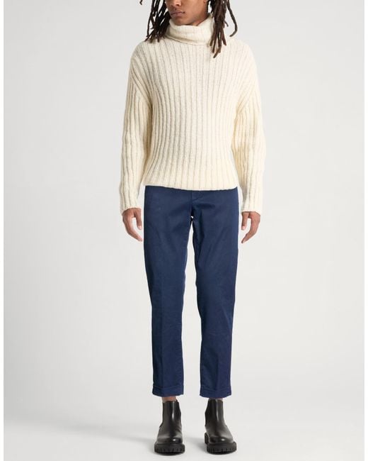 Eleventy Blue Pants Cotton, Lyocell, Silk, Elastane for men
